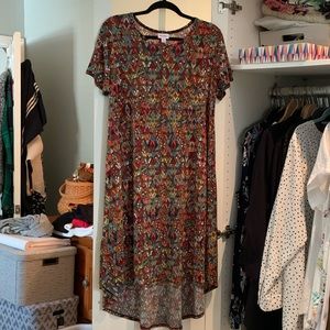 LulaRoe Carly Swing Dress - Boho Print Sz M